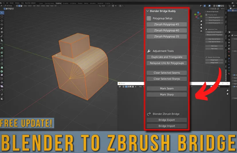 Blender Zbrush桥接插件 Blender to Zbrush Bridge V1.1