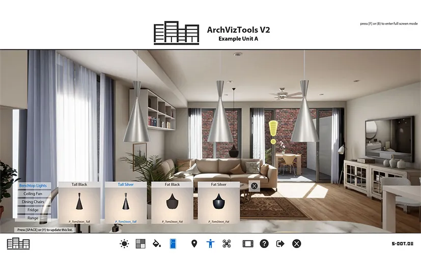 建筑可视化交互式用户界面和工具 – ArchViz Interactive UI and Tools