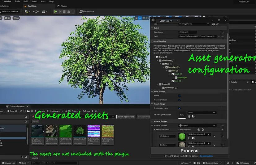 Speedtree树导入到UE – IGToolsPP: Speedtree to Pivot Painter 2.0