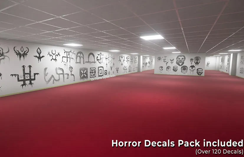 恐怖游戏模板 – Horror Game Template – Backrooms Environment