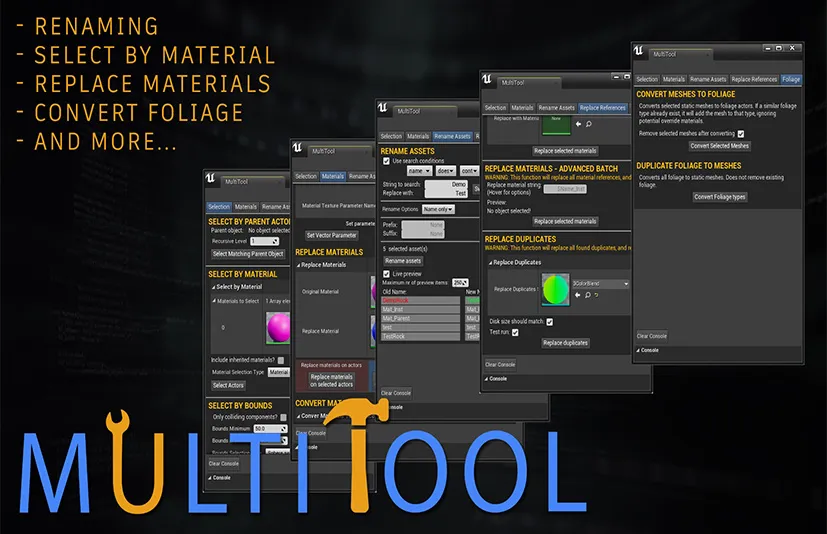 资产的快速批量操作 – MultiTool – Quick batch operations on assets