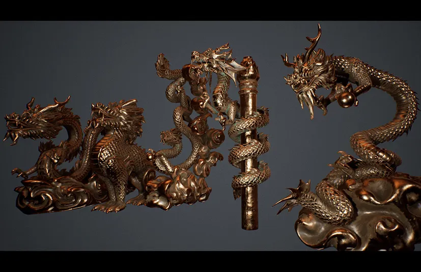 中国龙雕像 – Chinese Dragon Statues