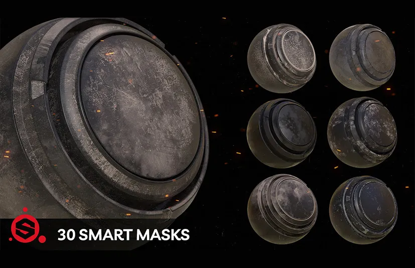 智能遮罩 – 30 Smart Masks For Substance Painter