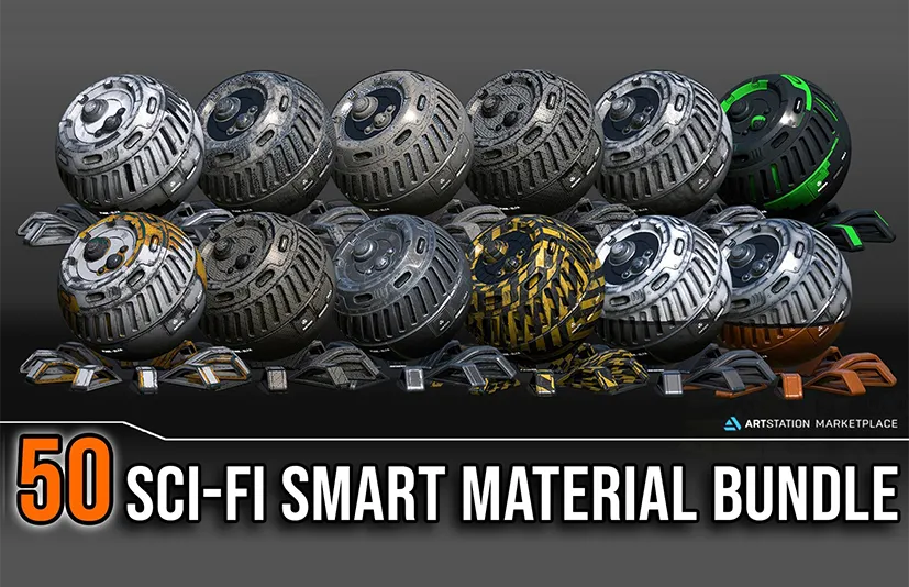 50个高质量科幻智能材质-50 High Quality Sci-Fi Smart Material Bundle