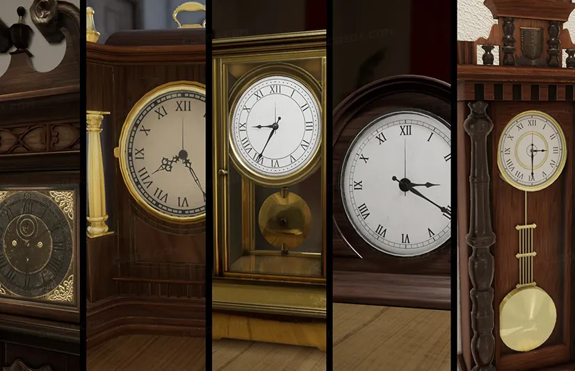 逼真的工作时钟包 – Realistic Working Clock Pack