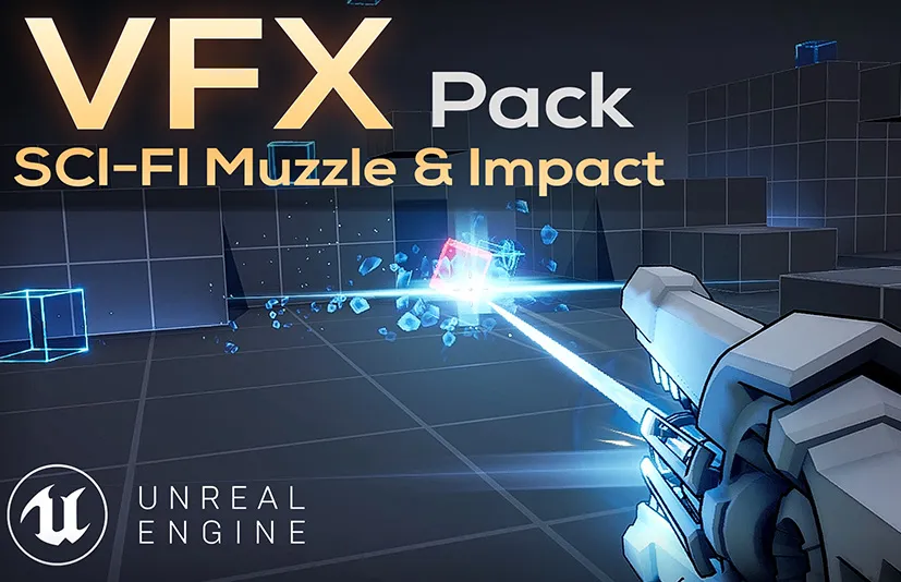 风格化FPS枪口和撞击效果 – VFX Pack – Stylized FPS Muzzle and Impacts Effects