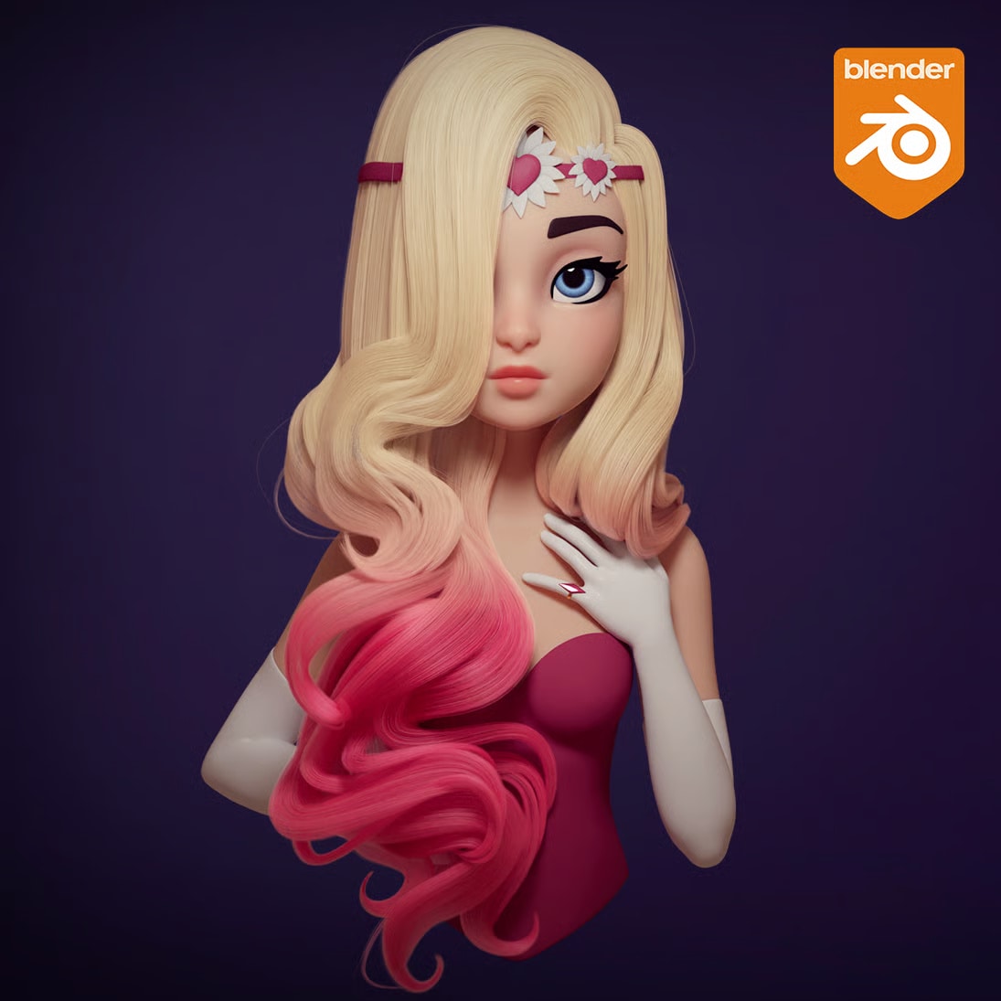 Blender头发造型插件 – Hair Wrangler v1.1.1 – Reimagine Hair Creation in Blender