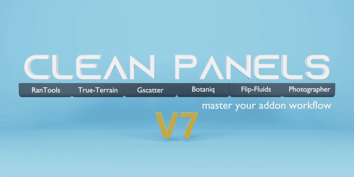 Blender清爽面板专业版插件 v7.0.3 – Clean Panels Pro v7.0.3